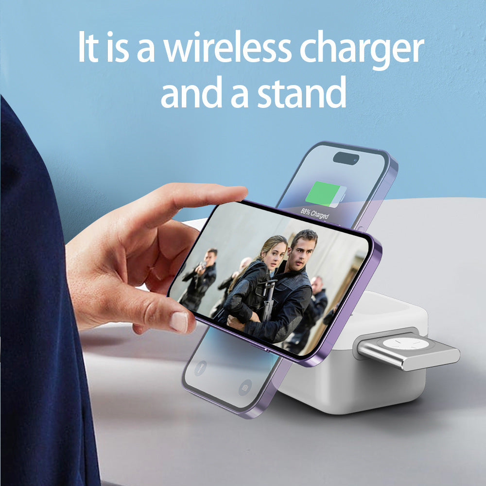 3-in-1 Wireless Charger Hidden Panel