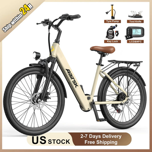 Electric Mountain Bike 750W 23MPH 36V Lithium Battery 7 Speed